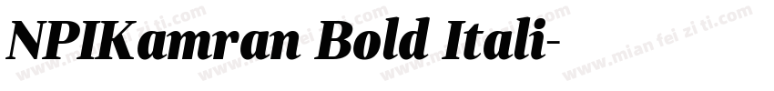 NPIKamran Bold Itali字体转换